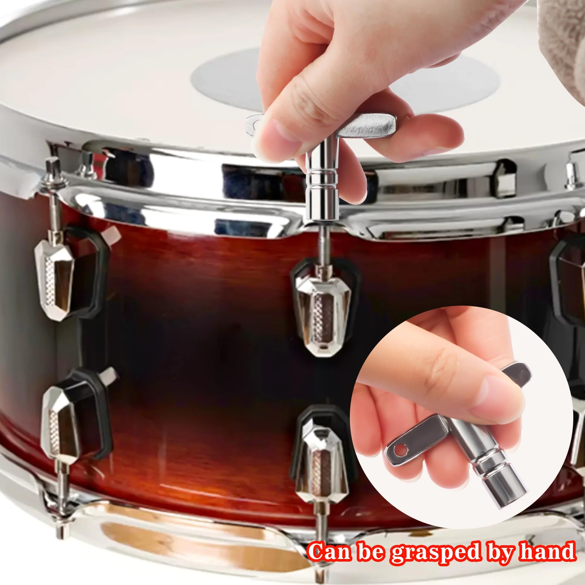 YUBOLDA 4 Pack Drum Keys - Universal Tool for Tuning High Tension Drums, Includes Speed Key, Wrench Set, Multi-Tool Keychain, and Drill Bit for Perfect Tuning. - Image 3