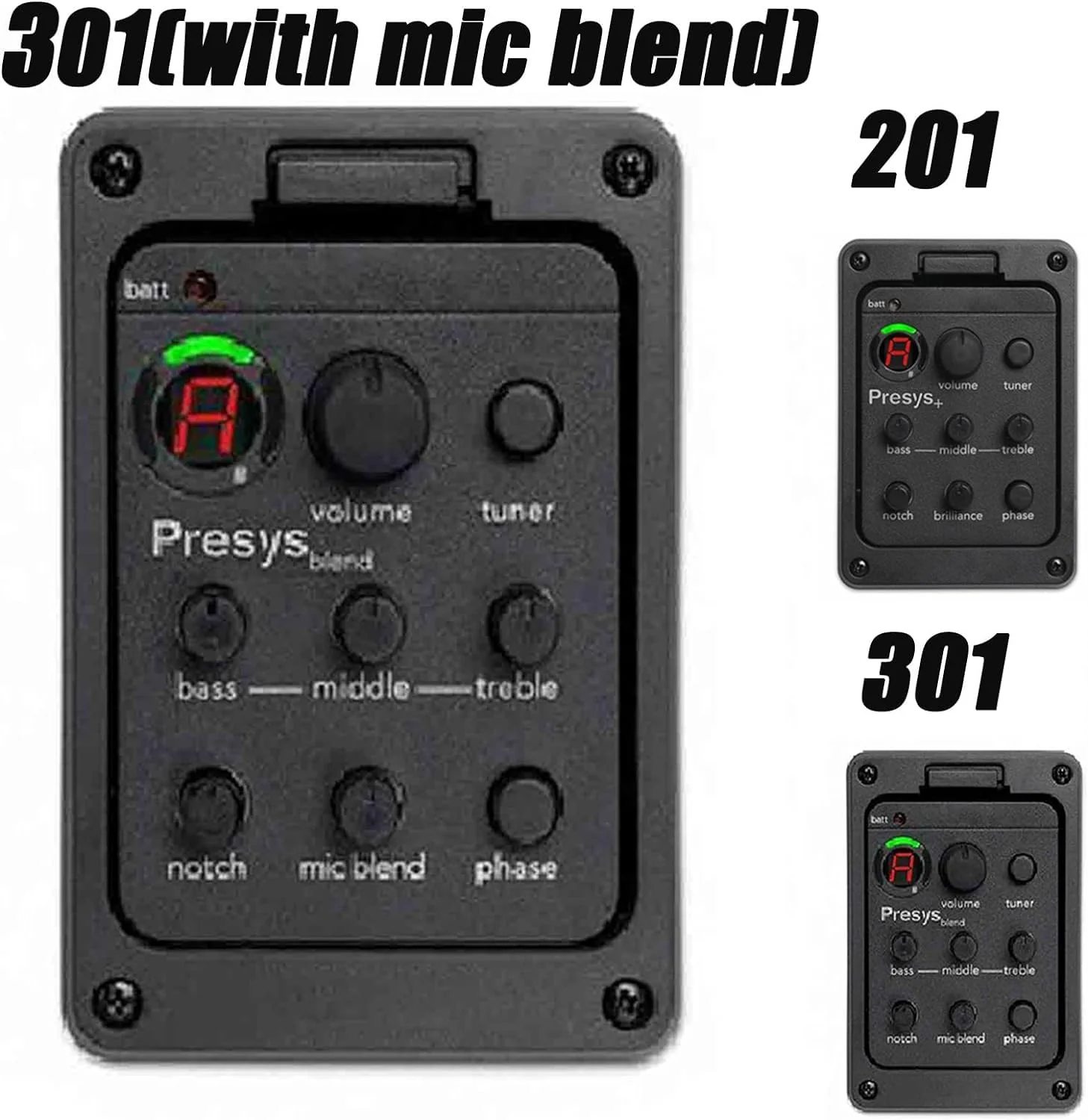 Yuehuam Acoustic Guitar EQ Equalizer Onboard Preamp Pickup Tuner Guitar Tool for Acoustic Guitar Musical Instrument EQ Equalizer Guitar Preamp - Image 2