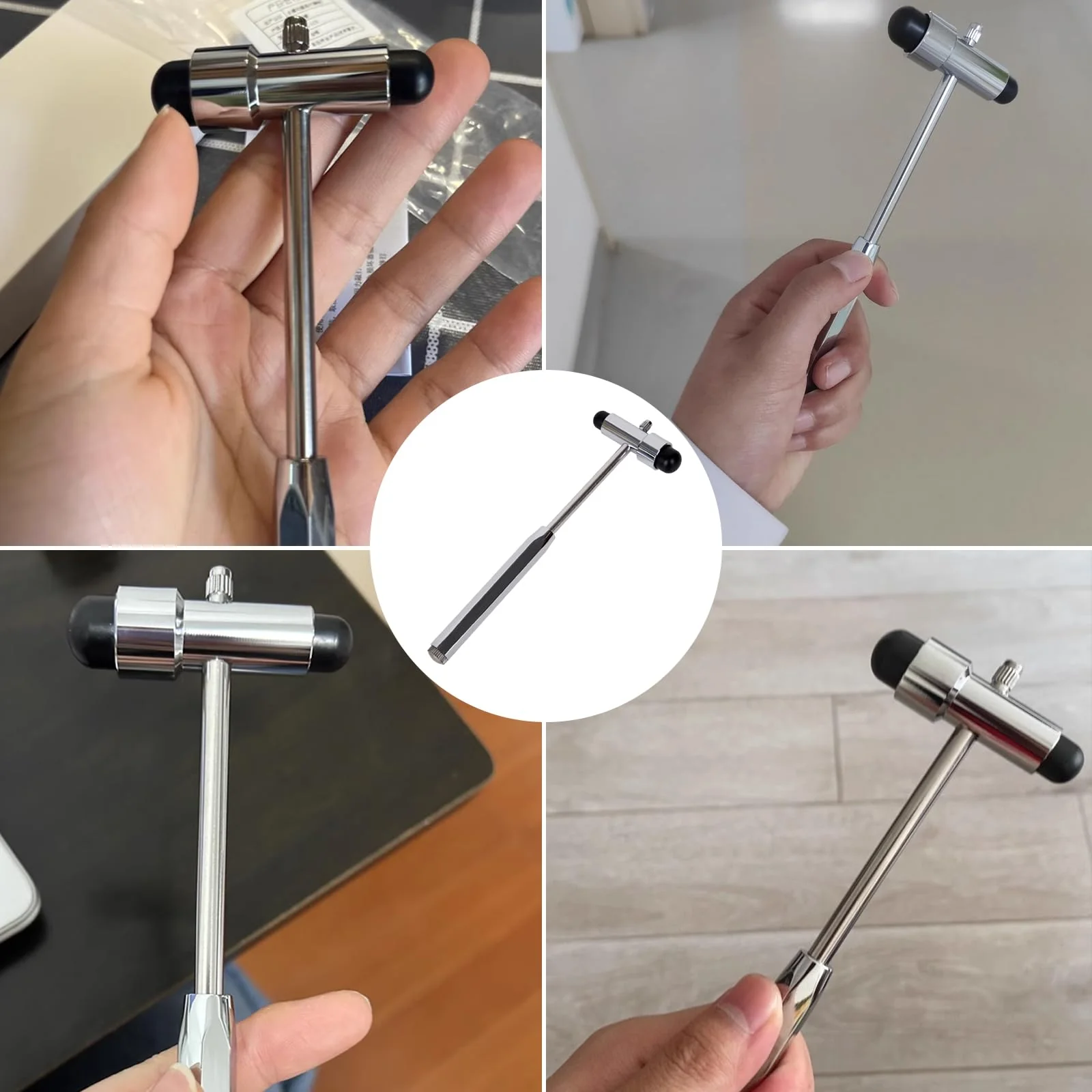 Yuiturt Reflex Hammer Medicine with Built-in Brush, Neuro Reflex Hammer with Double Plastic Head, Neurological Reflex Hammer Heavy, Multifunctional Reflex Diagnostic Hammer for Neurological Tests - Image 7