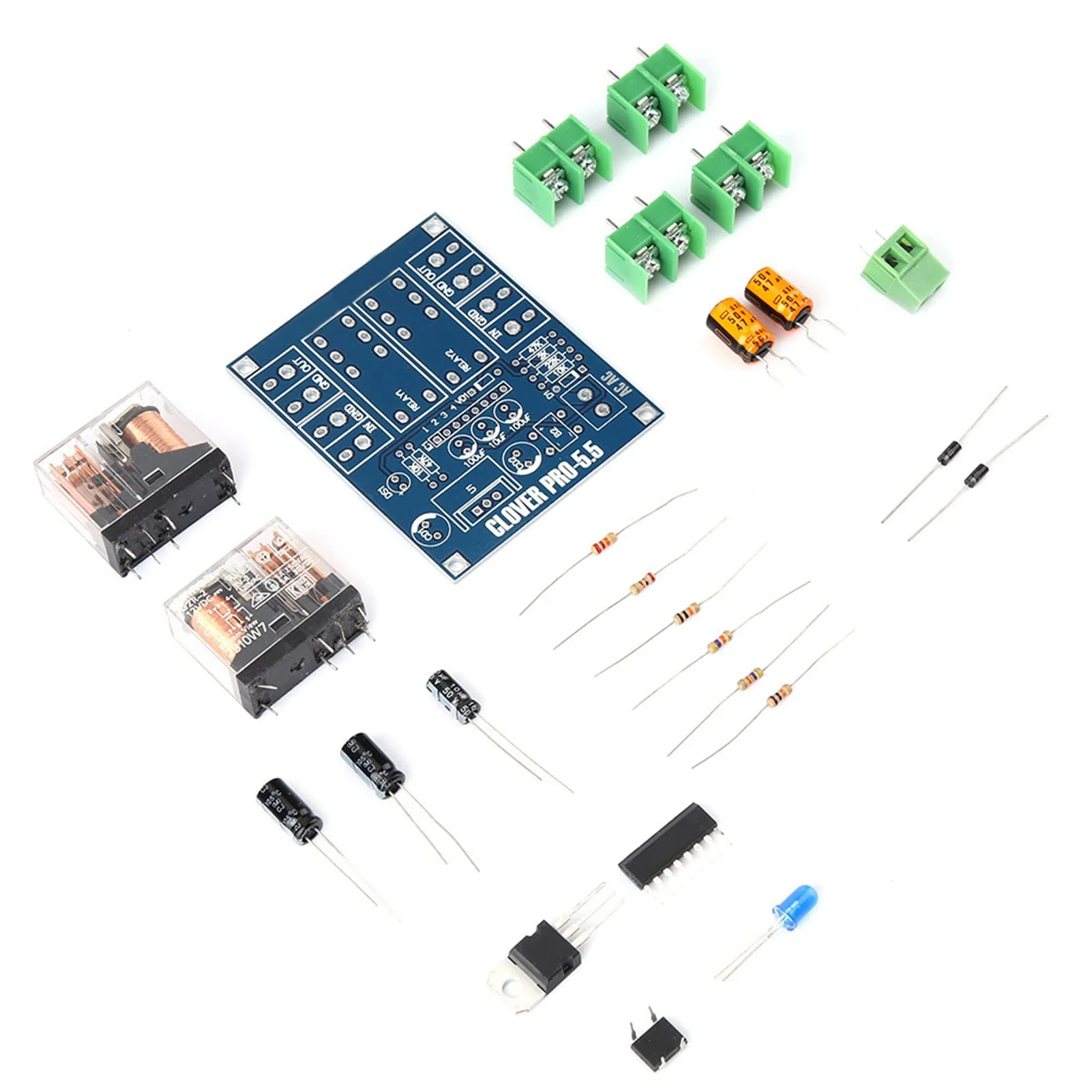 YWBL-WH Speaker Protection Board Module DIY Kit AC 12V-24V Dual Relay Voltage Regulator - Image 5