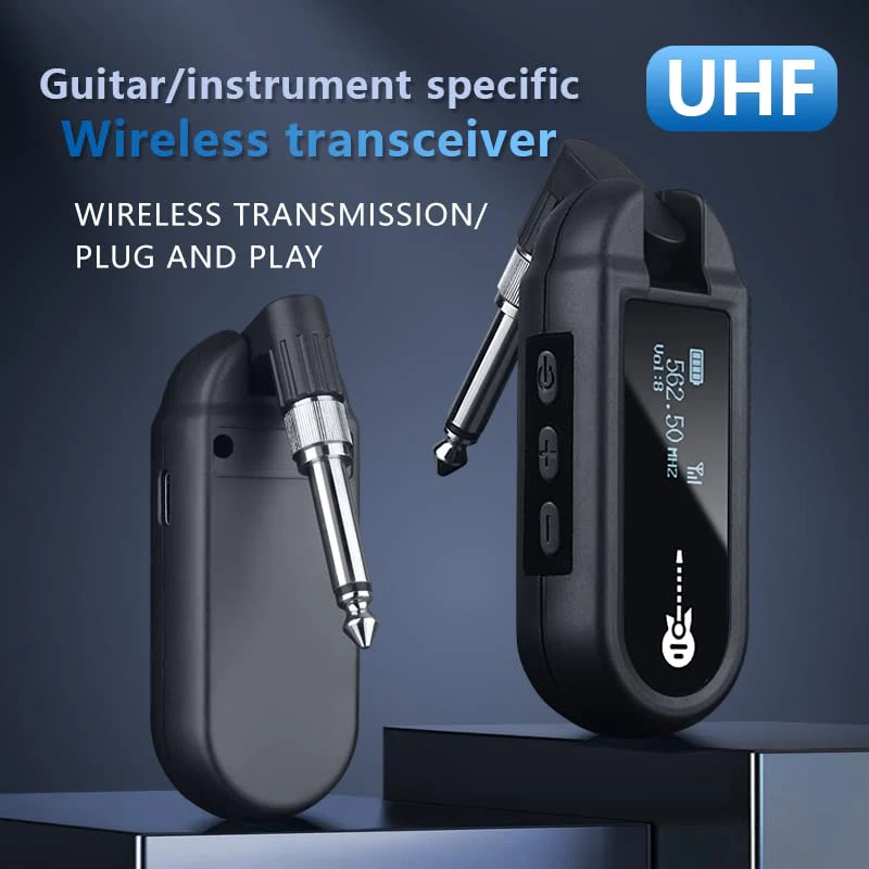 YXG Wireless Guitar System - UHF Transmitter Receiver, Rechargeable Audio, 20 Channels, for Electric Guitar Bass (1-Channel) 1-Channel - Image 2