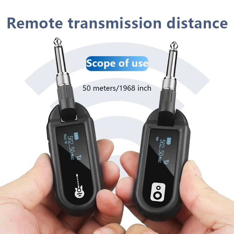 YXG Wireless Guitar System - UHF Transmitter Receiver, Rechargeable Audio, 20 Channels, for Electric Guitar Bass (1-Channel) 1-Channel - Image 5
