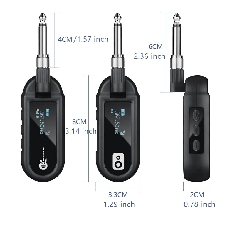 YXG Wireless Guitar System - UHF Transmitter Receiver, Rechargeable Audio, 20 Channels, for Electric Guitar Bass (1-Channel) 1-Channel - Image 9