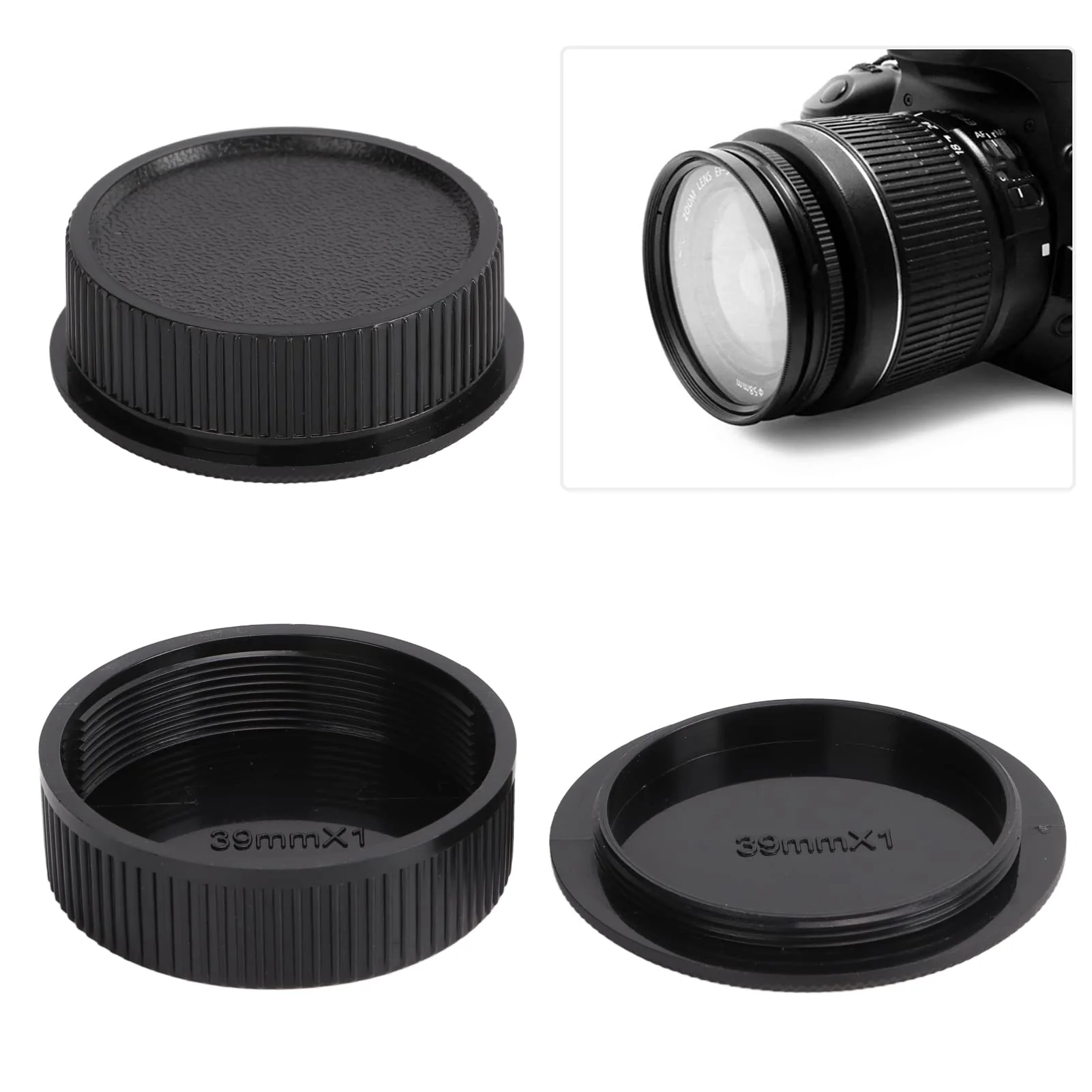 YYOYY 3 Pairs Rear Lens Cover and Camera Body Front , M39 Front Rear Lens , Dust Proof and Scratch Proof, Light Weight Plastic , for M39 Lens - Image 6