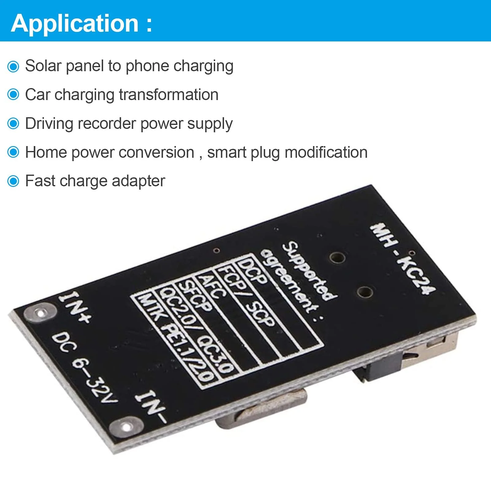 zalati DC-DC Power Buck Module Step-Down Converter Power Supply Voltage Regulator Compatible with QC2.0 QC3.0 FCP PD AFC - 1 Port - Image 5
