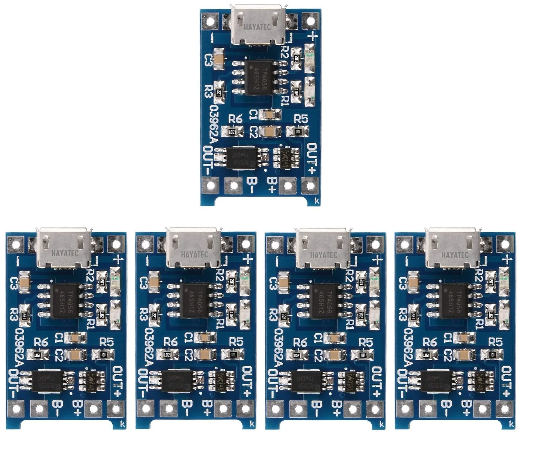 zalati Lithium Battery Charging Module 10pcs 1A Power Input Modules Charging Board with Protection - Micro USB - Image 3