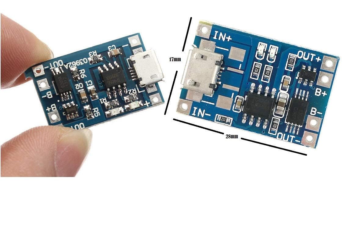 zalati Lithium Battery Charging Module 10pcs 1A Power Input Modules Charging Board with Protection - Micro USB - Image 8