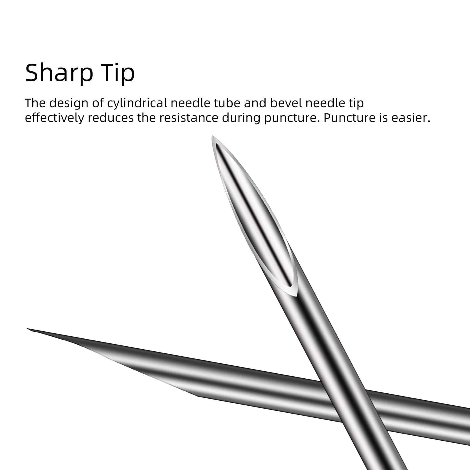 zalati Piercing Needles 10pcs Disposable Body Puncture Needles Stainless Steel Single Pack with Spone Cover Ball for Ear, Nose, Lip, Navel Piercing - 14g 14G Piercing Needles - Image 3