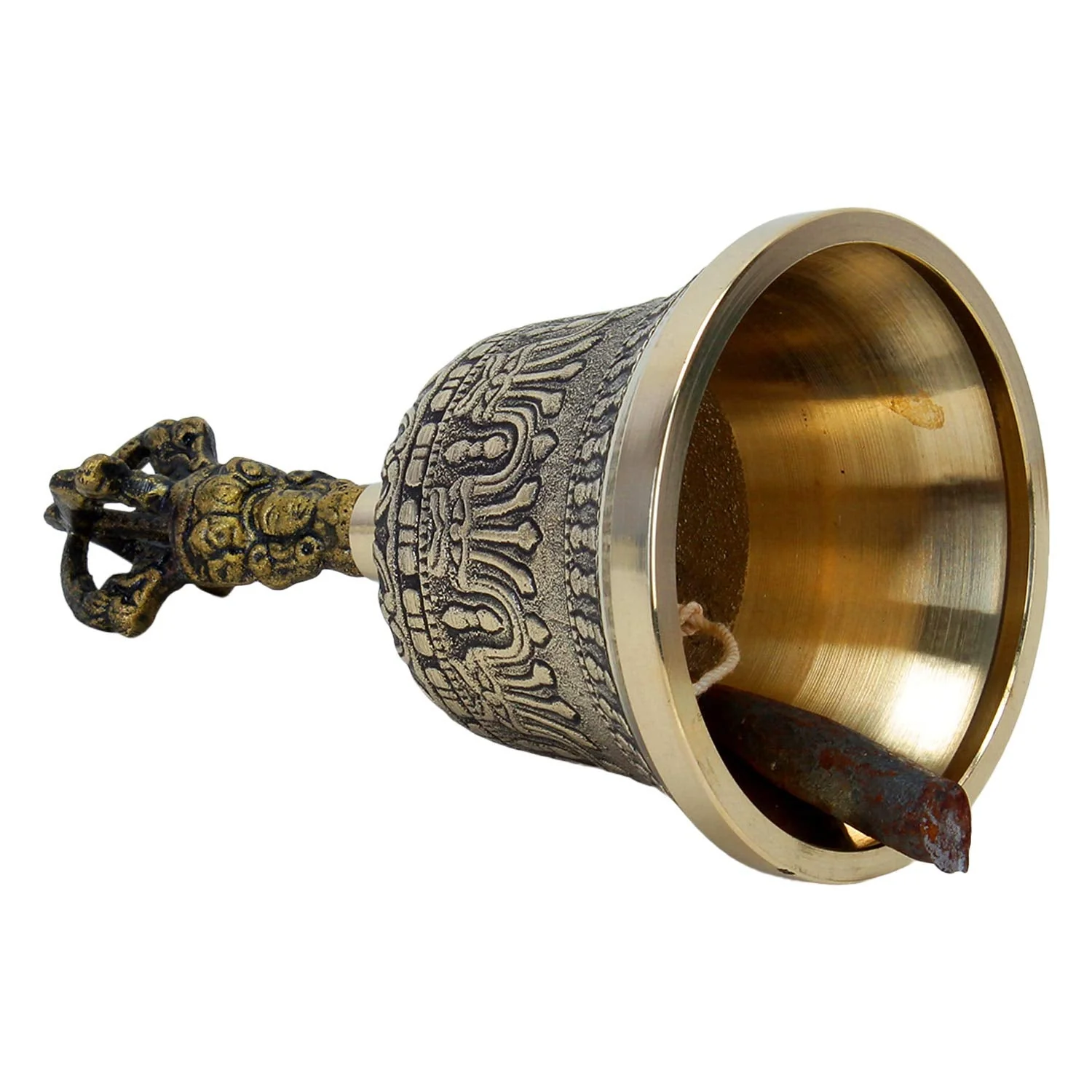 Zap Impex® Tibetan Hand Bell Meditation & Prayer Bells Dorje Vajra (5 Inch) - Image 4