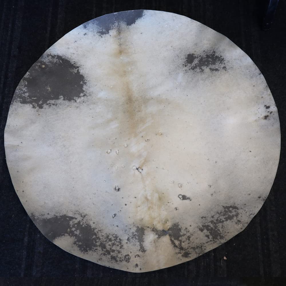 Zaza Percussion - Goatskin for Darbuka Doumbek Drum, Goat Skin for Djembe Natural Flat Round Goat Skin Head-30'' 30'' - Image 4