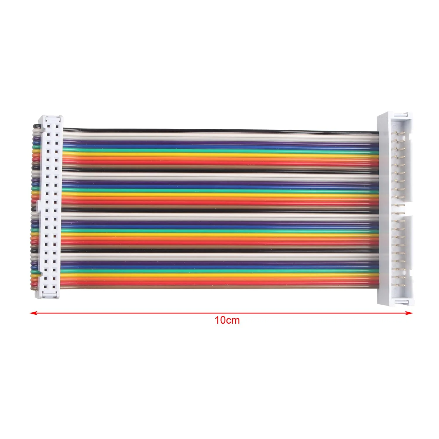 ZDE Male to Female GPIO Flat Ribbon Cable 40pin Breadboard Rainbow Jumper Wire 10cm/3.94inch Compatible with Raspberry Pi 5 4B 3 2 Model B B+ - Image 7
