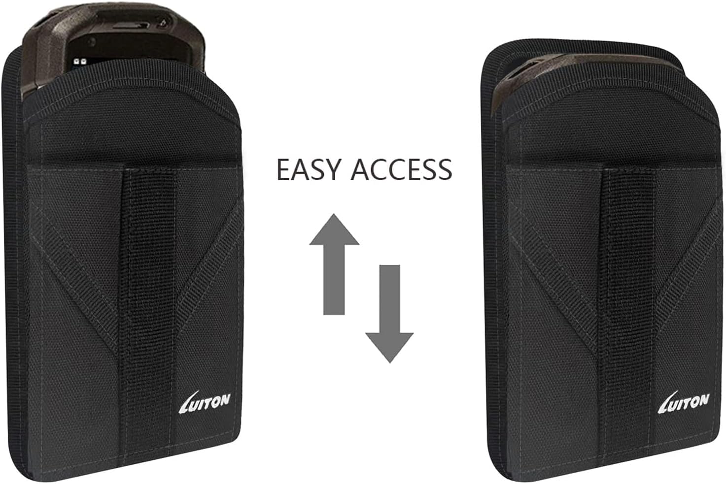 Zebra TC77 TC70 Scanner Holster Carrying Case Pouch Compatible with Zebra TC75, TC70x, TC70, TC72, TC77 Handheld Barcode Touch Mobile Computer,Scanner Case Holder with Clip and Belt Loops（2 Pack） 2pack normal style - Image 3