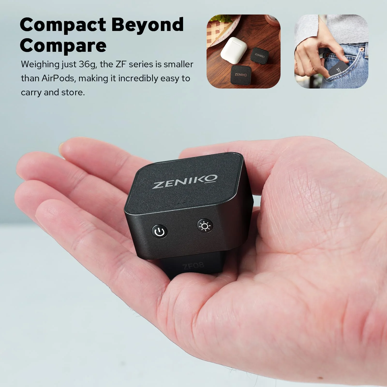 Zeniko ZF08 Aluminum Mini Flash Speedlite, 440 Full-Power On Camera Flash,CCT 6500K±200K Small Camera Flash for Canon/Fuji/Sony zv1/Sony zve10/Nikon/Panasonic Olympus Pentax/3s Recycle(Black) Black - Image 9