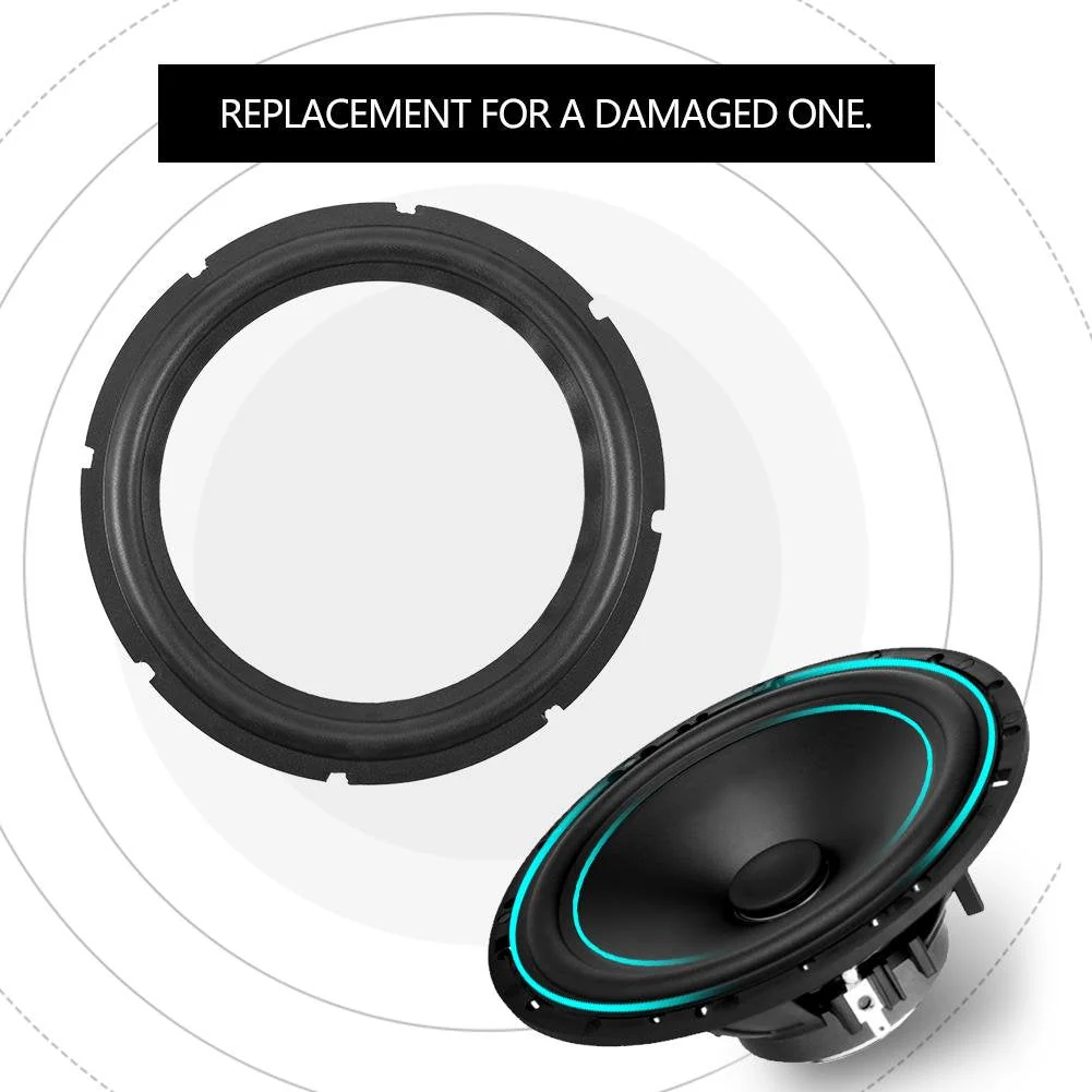 Zerone 10inch Perforated Rubber Speaker, Subwoofer Surround Rings Replacement Parts for Speaker Repair or DIY (Black)(1Pcs) - Image 4
