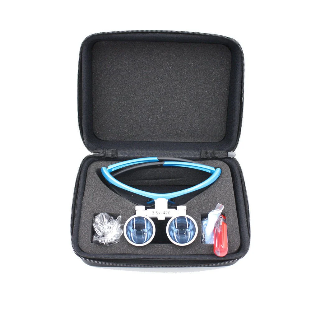 Zgood 3.5X 420mm Dental Surgical Medical Binocular Magnifier Loupes Optical Glasses (Blue) - Image 2
