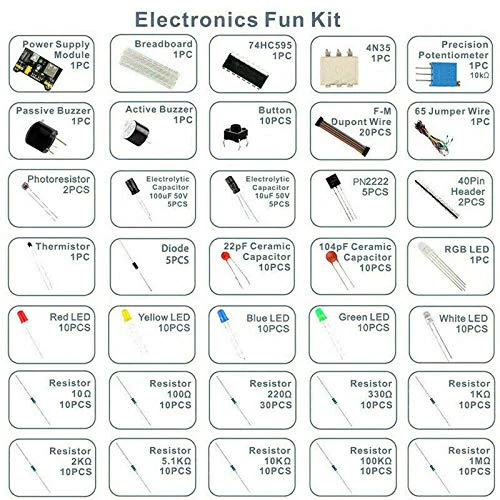 ZHITING Starter Kit for Electronic Components Breadboard LED Summer Resistance Transistor - Image 3