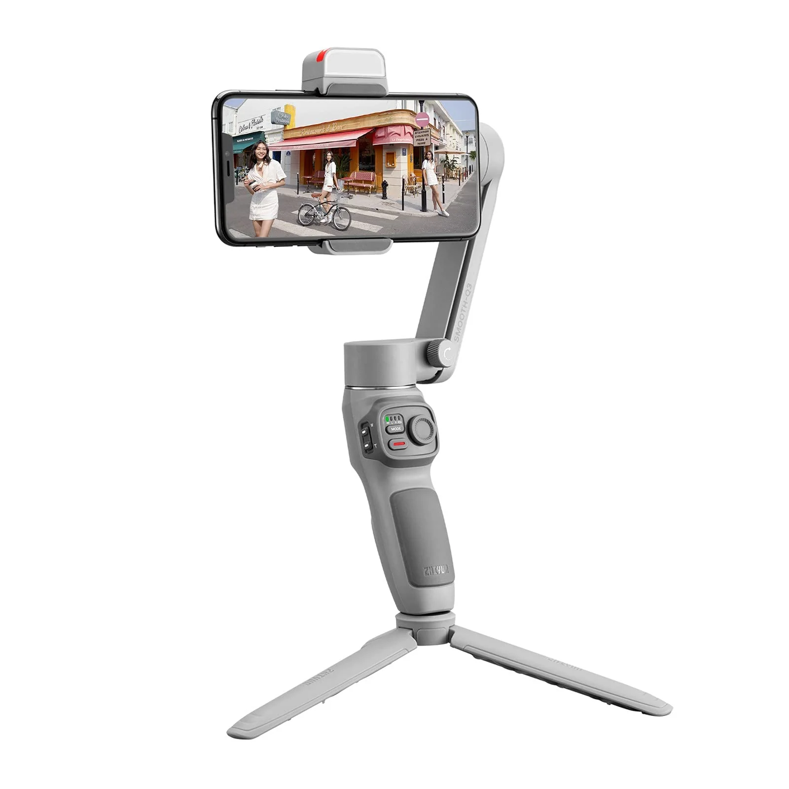 Zhiyun Smooth-Q3 Gimbal Stabilizer for Smartphone Android Cell Phone iPhone Zhi yun q 3-Axis Handheld Gimble Stick w/Tripod Stand LED Fill Light for Tiktok YouTube Vlog Video Kit Face/Object Tracking Standard - Image 3