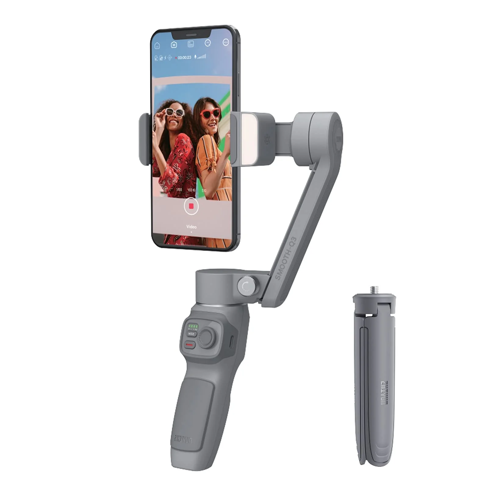 Zhiyun Smooth-Q3 Gimbal Stabilizer for Smartphone Android Cell Phone iPhone Zhi yun q 3-Axis Handheld Gimble Stick w/Tripod Stand LED Fill Light for Tiktok YouTube Vlog Video Kit Face/Object Tracking Standard - Image 8