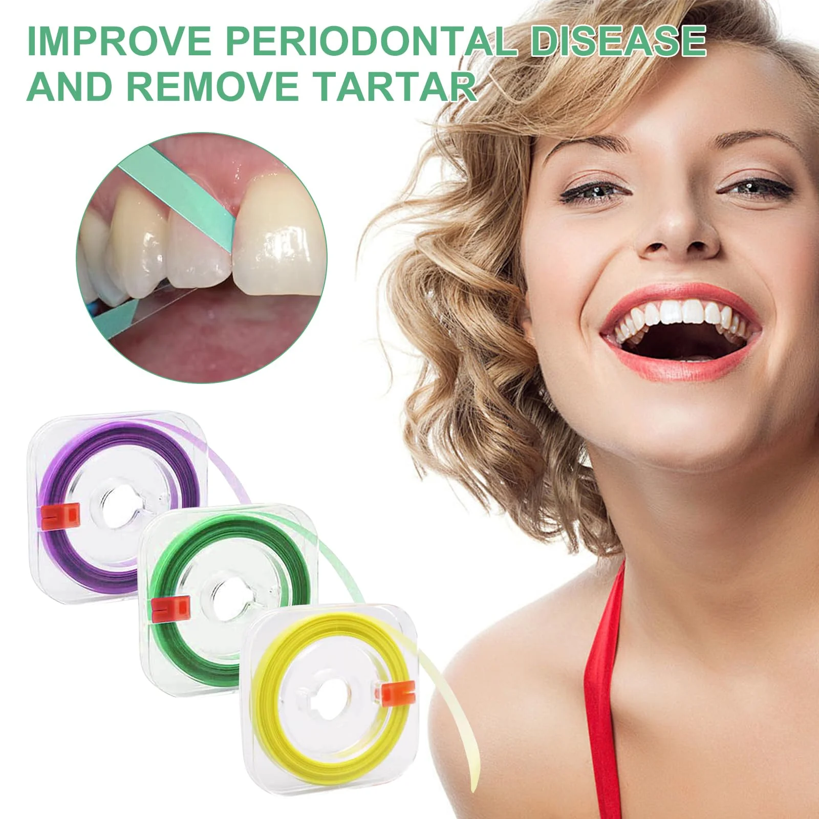 Zimoer Tooth Sandpaper, 3 Volumes Dental Polishing Strips, 20/30/50μm Size of Grains, Teeth Sandpaper for Spaces, Interdental Sanding Tools for Polishing Teeth, 4 mm x 6 m / Rolls - Image 4