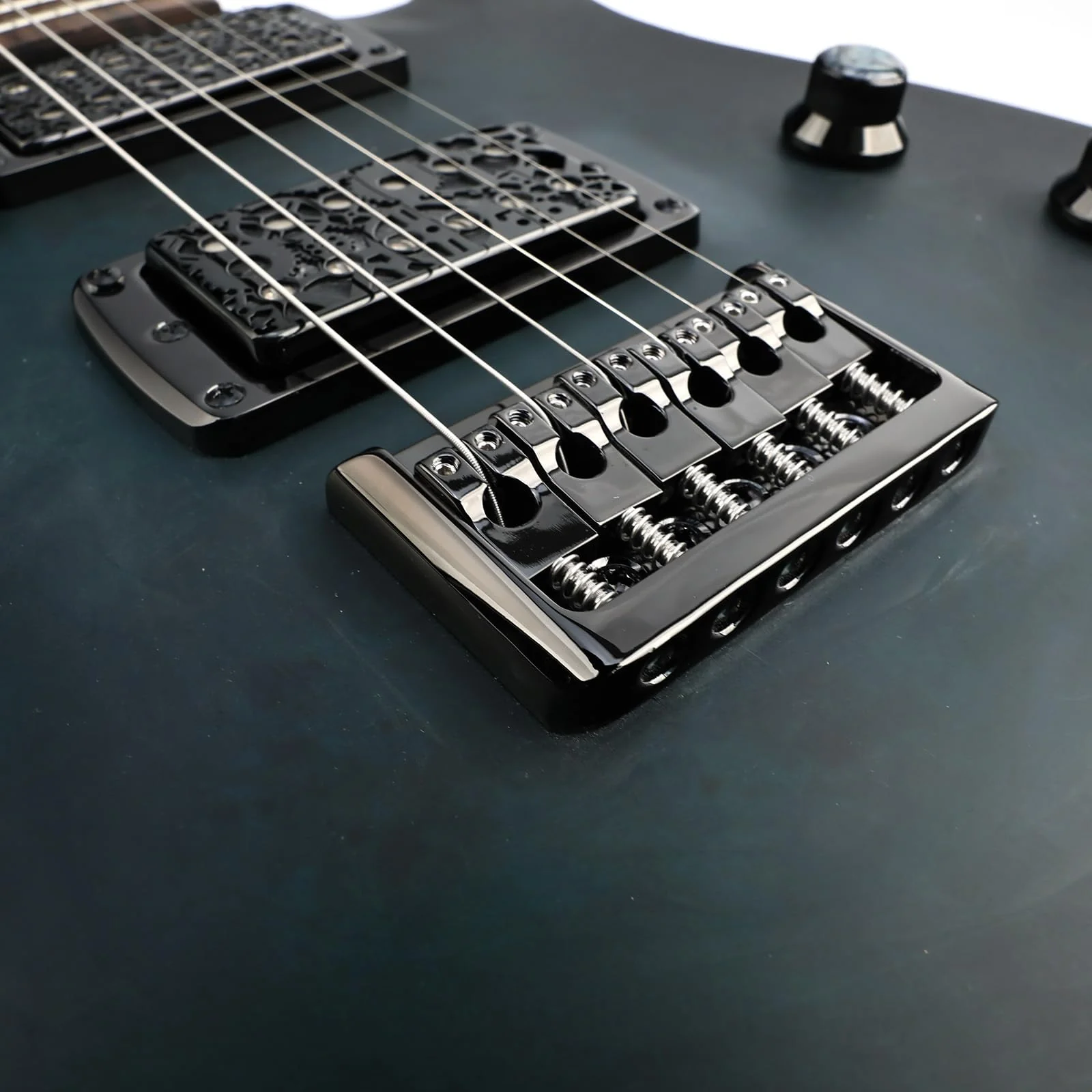 Zinc Alloy 6 String Guitar Fixed Bridge 10.5mm（13/32") Electric Guitar Hardtail Bridge Compatible with Fender Strat Telecaster Style 6-String Electric Guitar Replacement Parts（Conductive Black） - Image 5