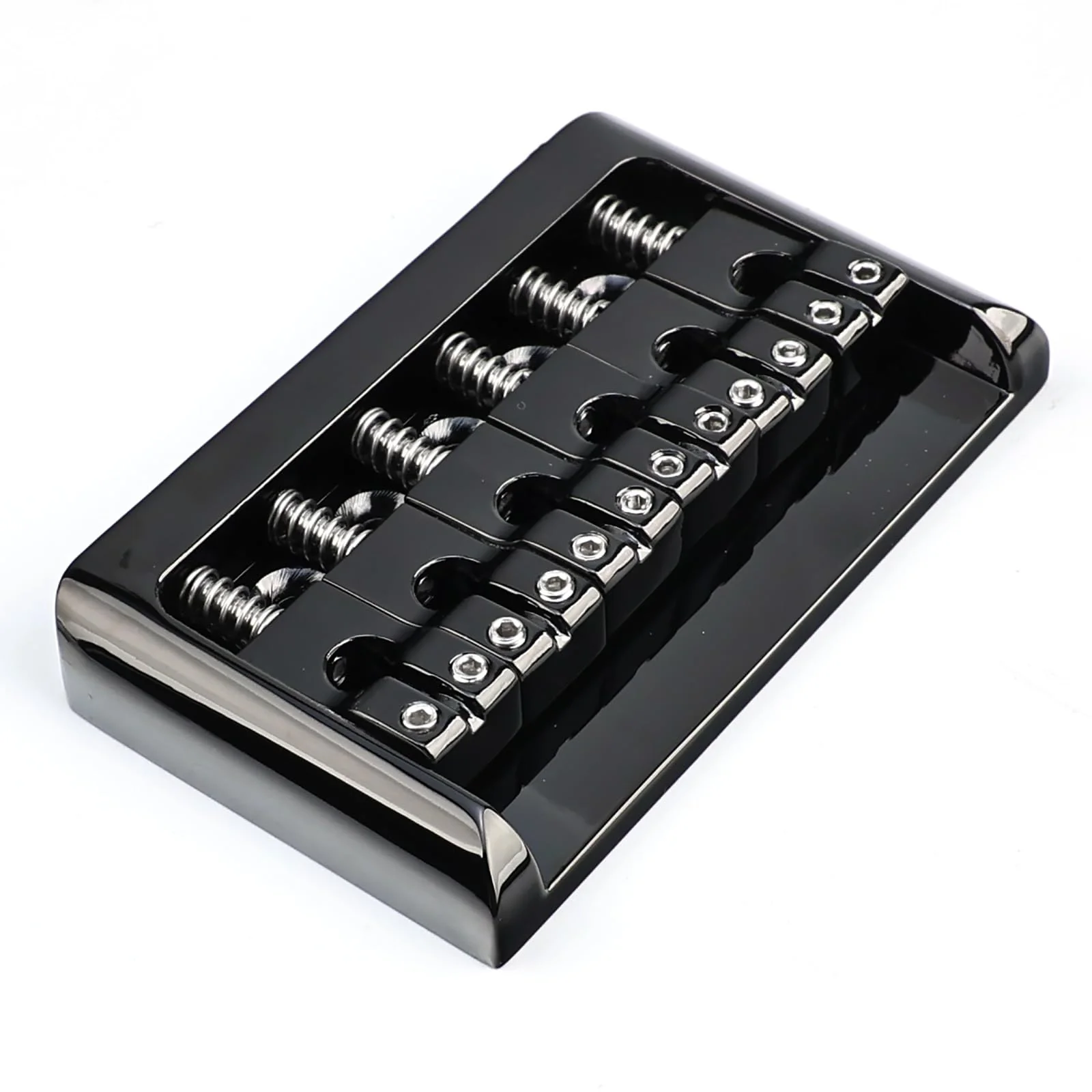 Zinc Alloy 6 String Guitar Fixed Bridge 10.5mm（13/32") Electric Guitar Hardtail Bridge Compatible with Fender Strat Telecaster Style 6-String Electric Guitar Replacement Parts（Conductive Black） - Image 8