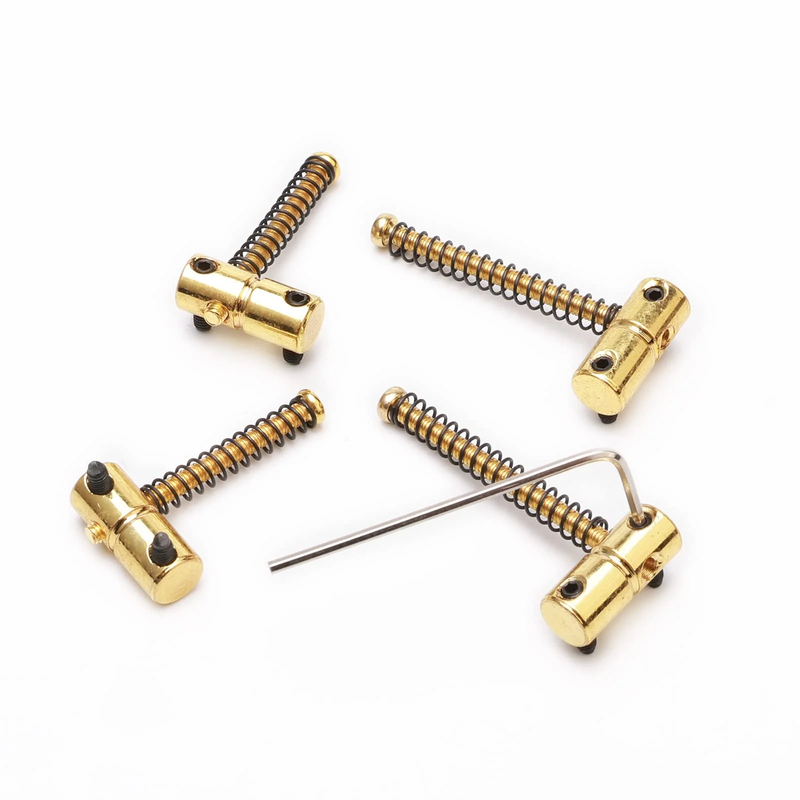 Zinc Alloy Bass Bridge Saddles for 4 String PB Precision Bass JB Jazz Bass Guitar Vintage Electric Guitar Replacement(4 Pack, Golden) - Image 4
