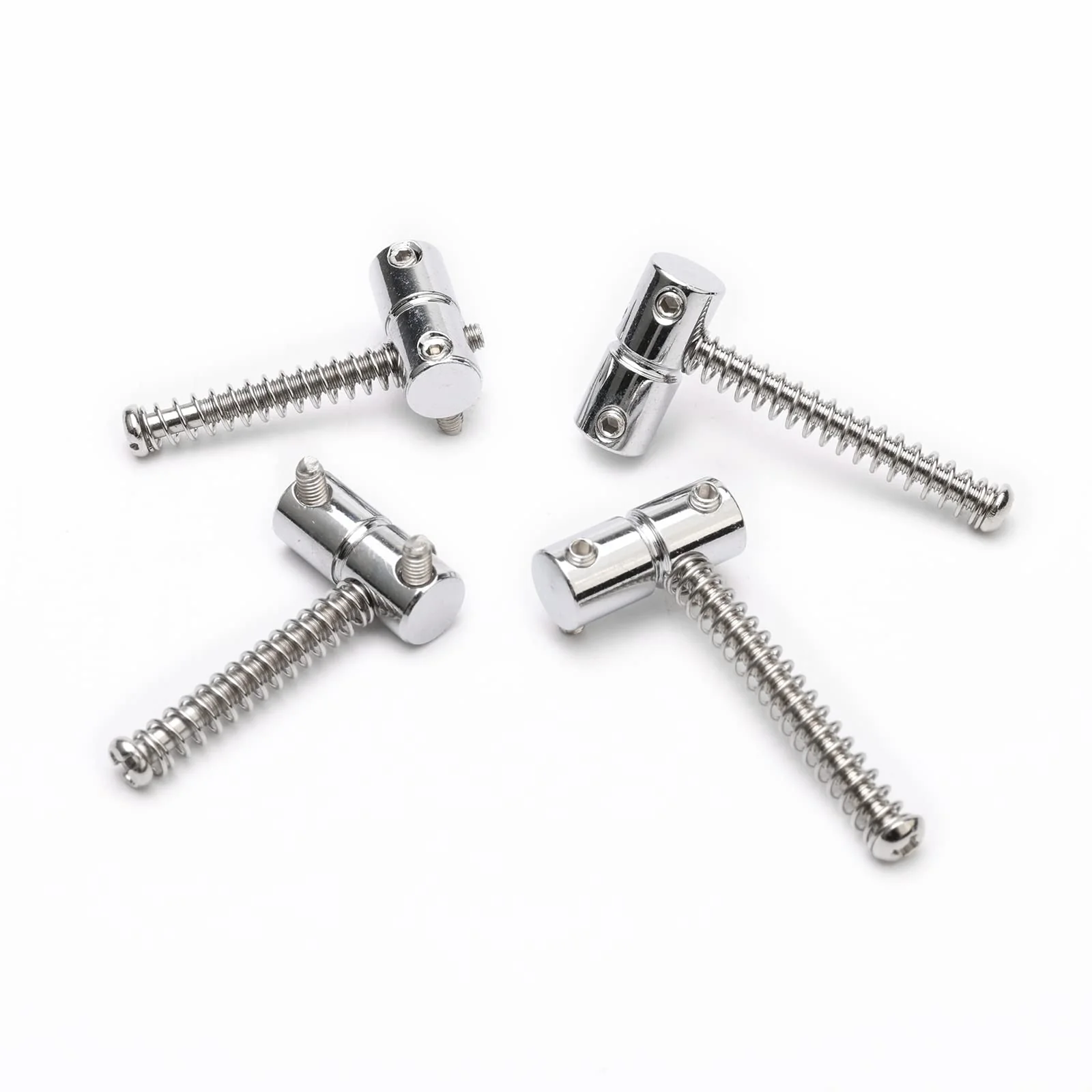 Zinc Alloy Bass Bridge Saddles for 4 String PB Precision Bass JB Jazz Bass Guitar Vintage Electric Guitar Replacement(4 Pack, Silver) - Image 3