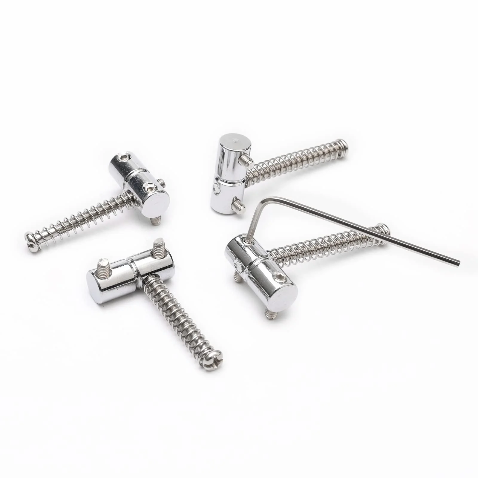 Zinc Alloy Bass Bridge Saddles for 4 String PB Precision Bass JB Jazz Bass Guitar Vintage Electric Guitar Replacement(4 Pack, Silver) - Image 4