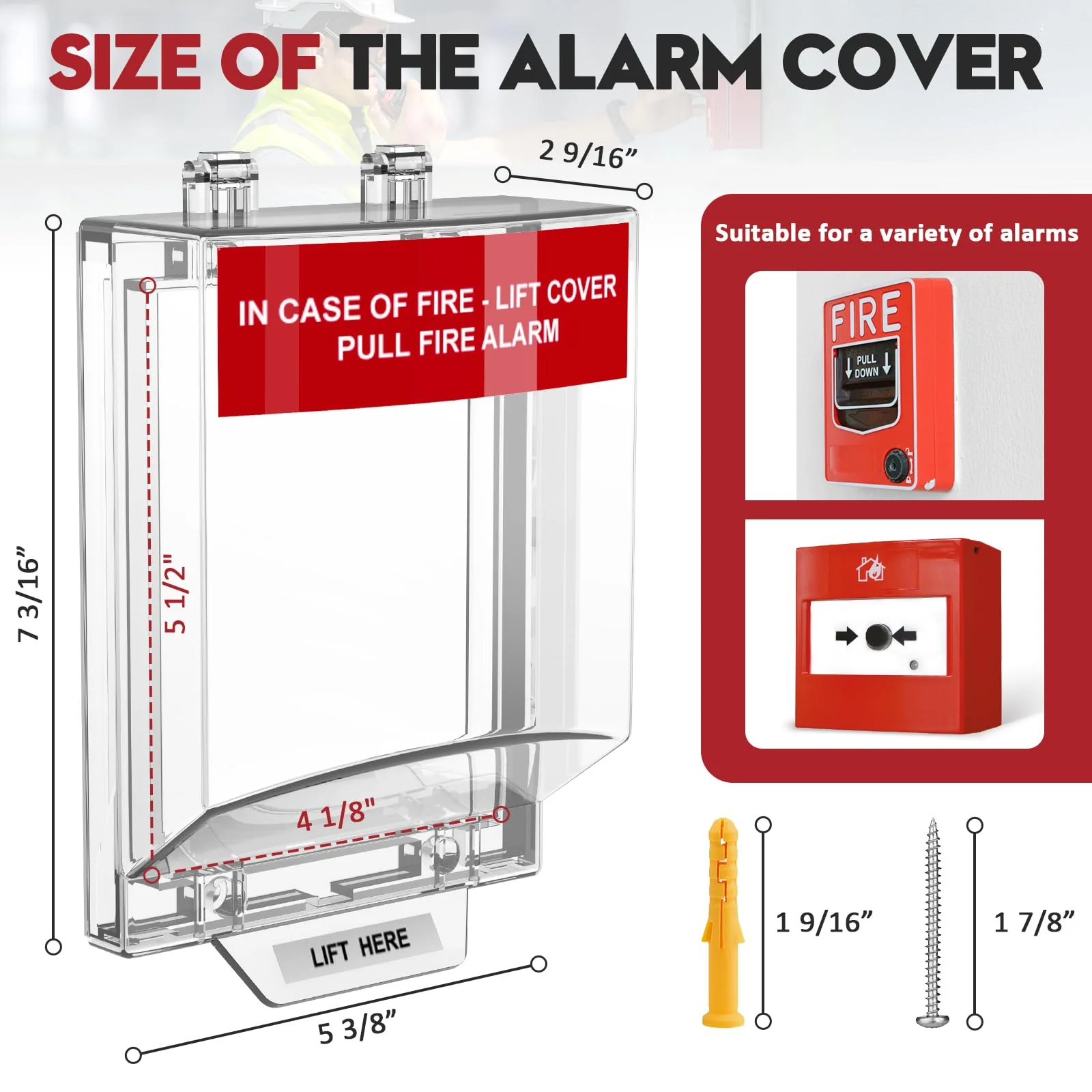 Zipcase Fire Alarm Pull Station Cover, Durable Protective Guard to Prevent Accidental Trigger, Physical Damage, Dust and Debris, Easy to Install Enclosure - Image 5