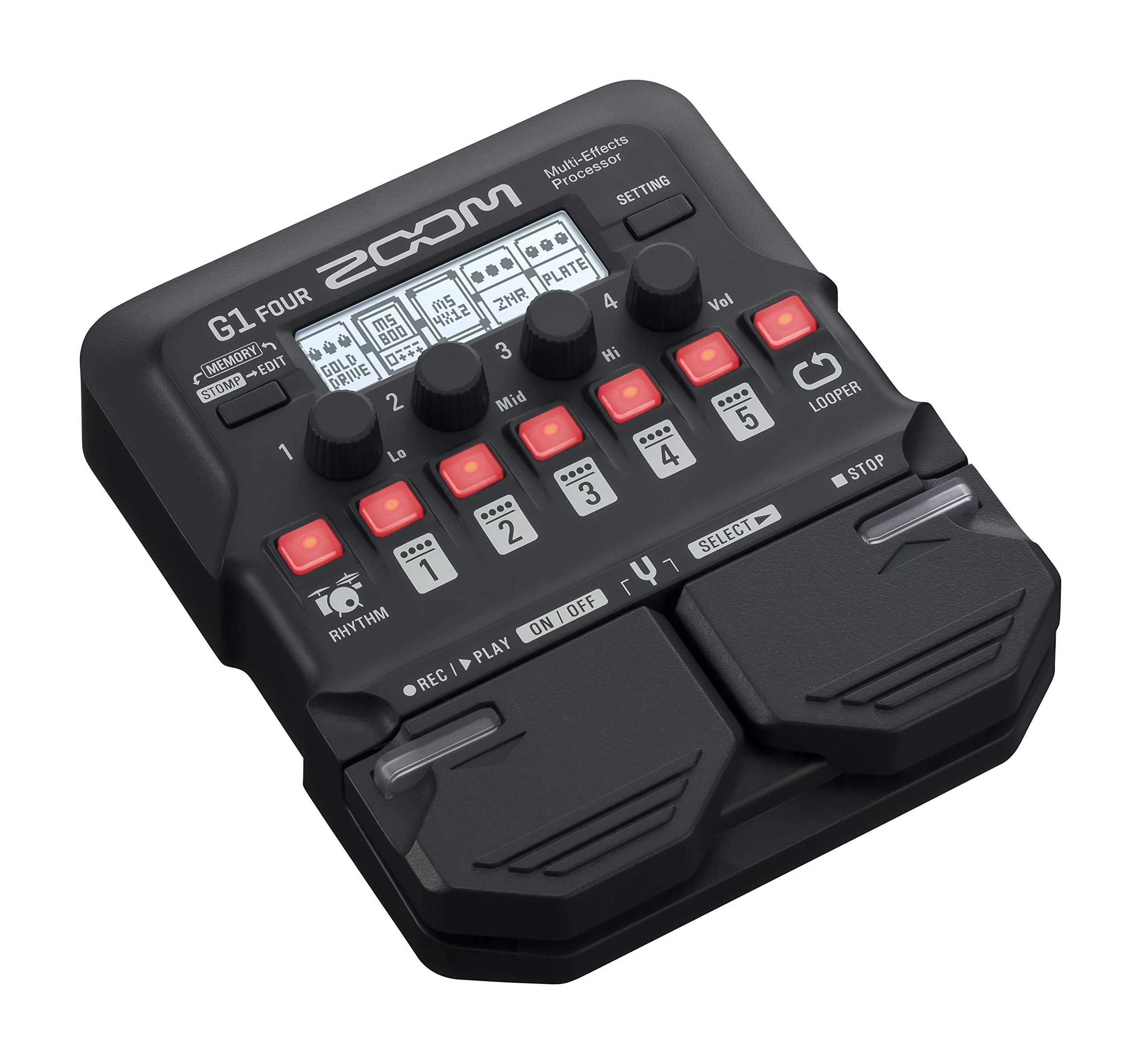 Zoom G1 FOUR Guitar Multi-Effects Processor Pedal, With 60+ Built-in effects, Amp Modeling, Looper, Rhythm Section, Tuner, Battery Powered - Image 2