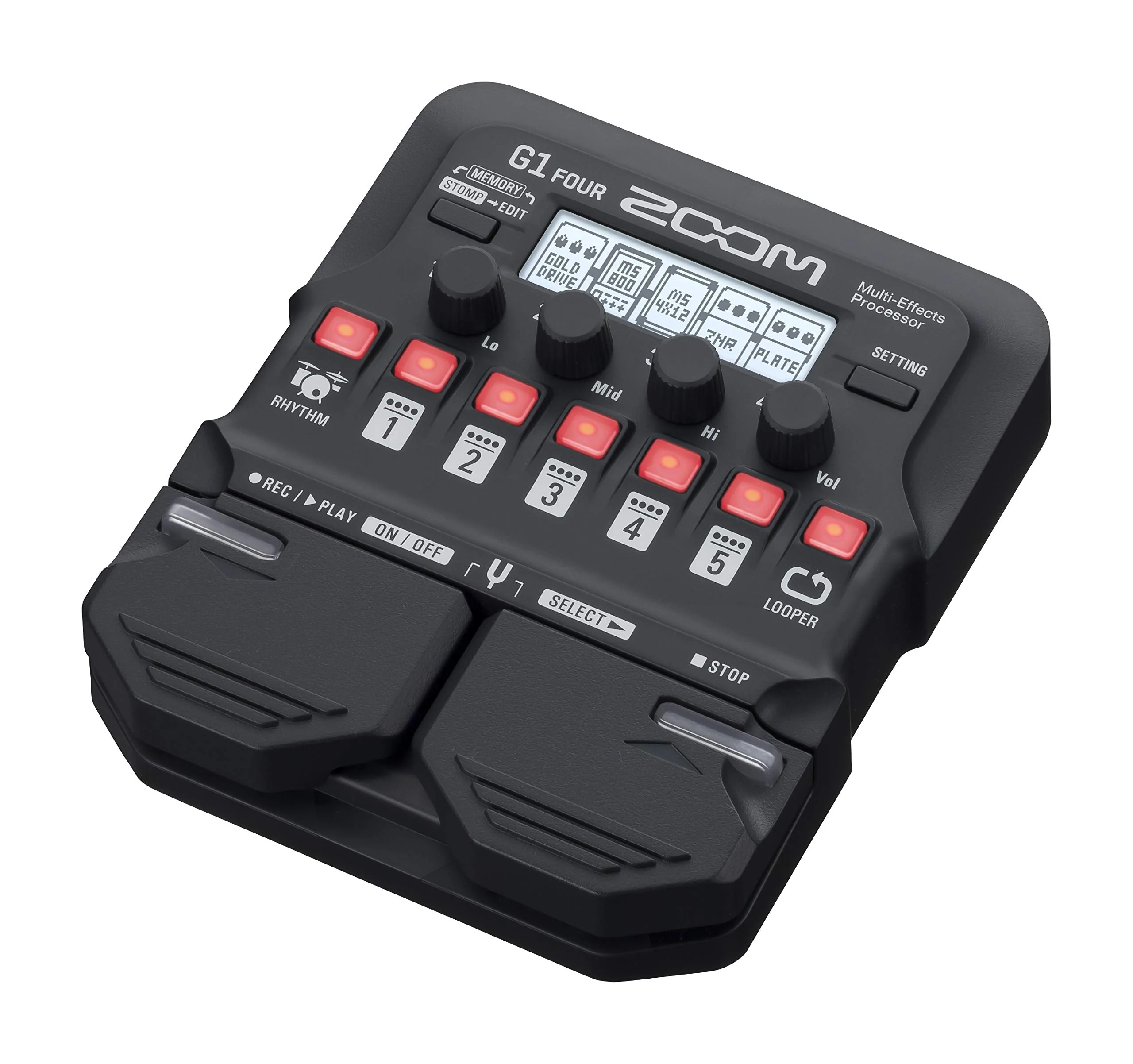 Zoom G1 FOUR Guitar Multi-Effects Processor Pedal, With 60+ Built-in effects, Amp Modeling, Looper, Rhythm Section, Tuner, Battery Powered - Image 3