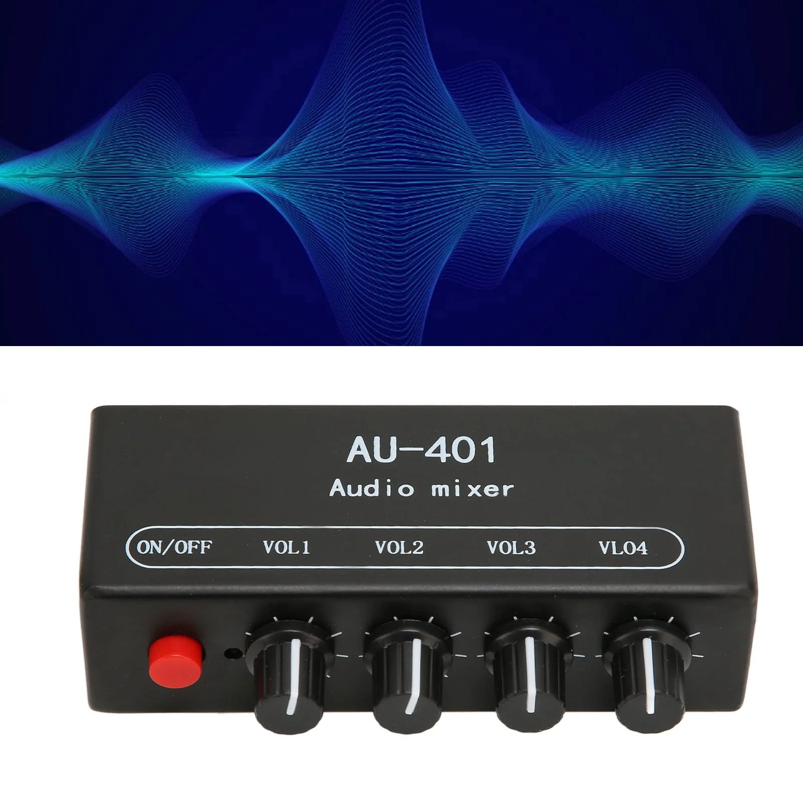 Zopsc 4-Channel Stereo Audio Mixer, 4 In 1 Out, 3.5mm, Black - Image 4