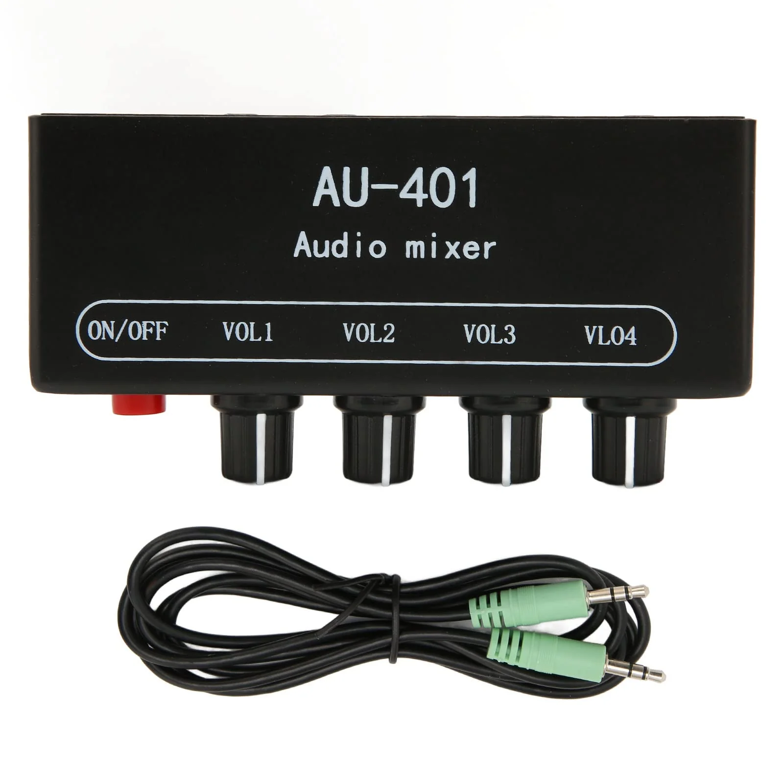 Zopsc 4-Channel Stereo Audio Mixer, 4 In 1 Out, 3.5mm, Black - Image 9