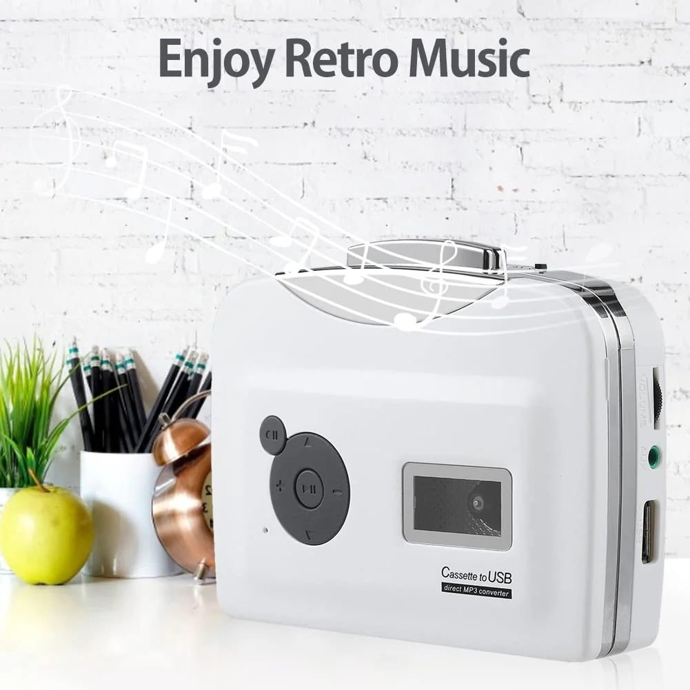 Zopsc Transfer Cassettes Tapes to USB Flash Drive Cassette Tape to MP3 Converter Plug and Play Support Battery Powered and USB Powered, Suitable for Windows XP/Vista / 7 - Image 2