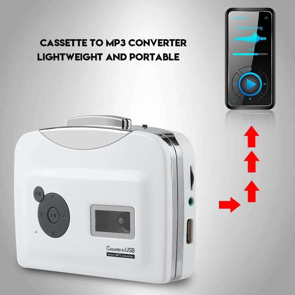 Zopsc Transfer Cassettes Tapes to USB Flash Drive Cassette Tape to MP3 Converter Plug and Play Support Battery Powered and USB Powered, Suitable for Windows XP/Vista / 7 - Image 6