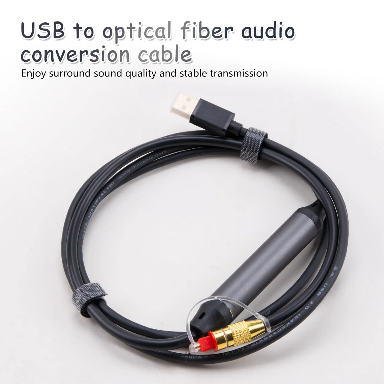 ZORZA 1Pcs Plug-and-Play USB to Optical Audio Adapter Cable Unidirectional USB A Male to SPDIF Port Converter Cord for Laptops Desktops Speakers High-Speed PC Sound Card 1.5m/4.92ft - Image 5
