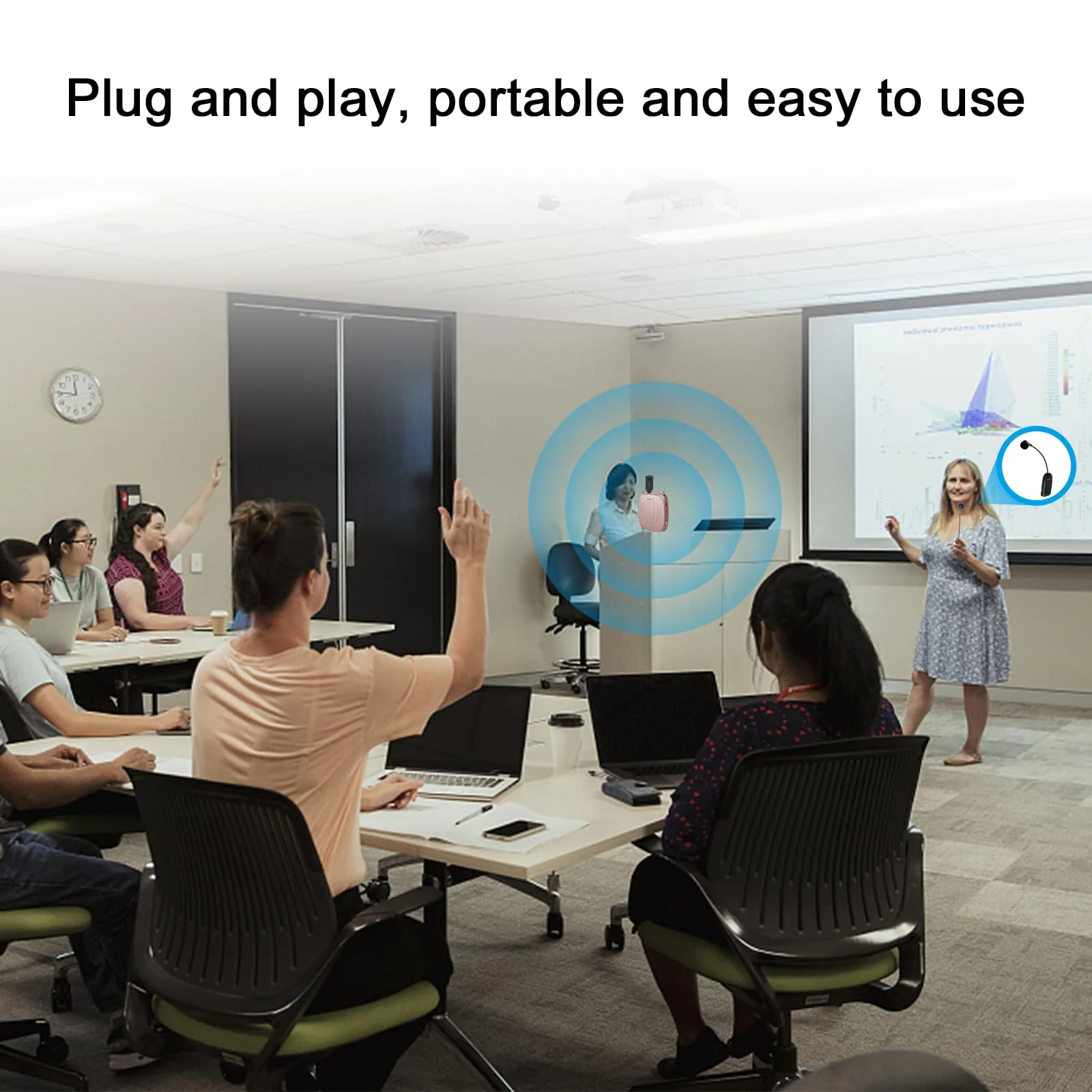 ZOWEETEK Wireless Microphone Headset,UHF Headset Mic System,165ft Range,Support Voice Amplifier,PA System,Power Amplifier etc,Suitable for Teacher,Yoga and Fitness Instructor,Training,Lecturers - Image 8