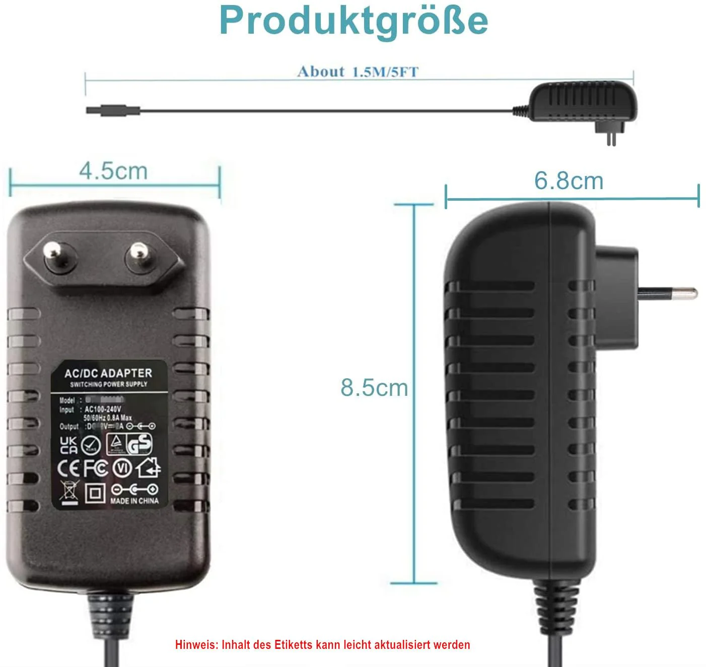 ZUOKENZU AC Adapter 12 V 2 A Power Supply AC 220 V to DC12 V 500 mA 1000 mA 1500 mA 2000 mA Power Driver 5.5 mm with 8 DC Plug Adapters Inverter Charger Transformer AC-DC Adapter (DC12V~2A) DC 12 V - 2 A - Image 6